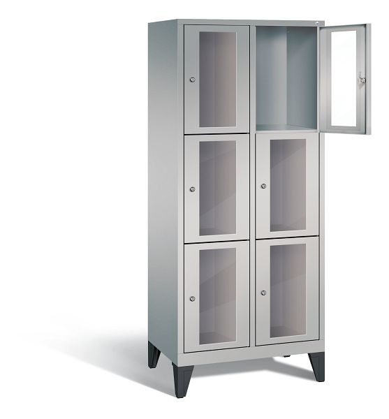 C+P lockerkast Classic, H1850xW810xD500mm, kleur: wit aluminium, 8010A223 S10009