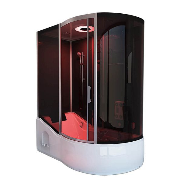 HOME DELUXE douchecabine ALLIN 2IN1 - zwart rechts, 1033