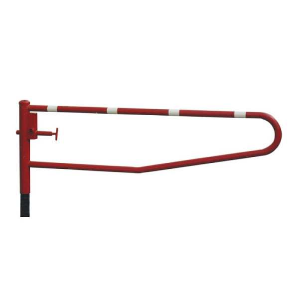 Stein HGS HGS draaipoortbarrière 360°, 2500 mm/rood met witte reflecterende ringen, profielcilinderslot met verschillende sleutels, voor inzetting in beton, 413.251bz