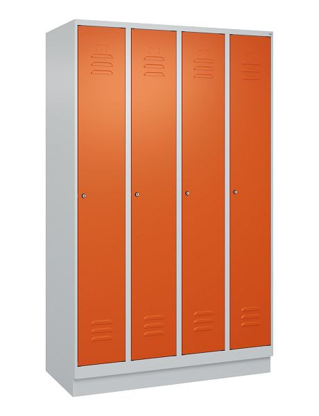 C+P luierkluis Classic PLUS met middenwand, bodem, 4 vakken, 1950x1200x500mm, 7035/2004, cilindersloten, 080020-40F S10031