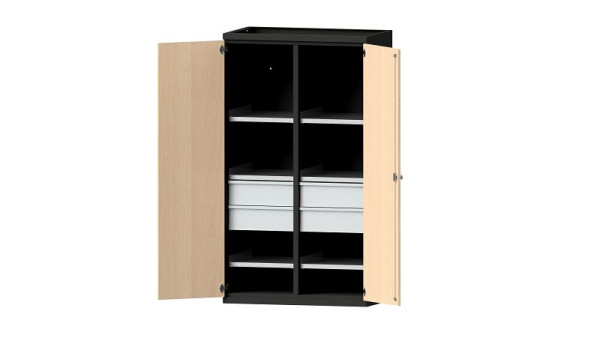 ANKE werkbanken, zware kast, model 202 VH, 1085 x 630 x 1950 mm, RAL 7016/beuken decor, 620.019