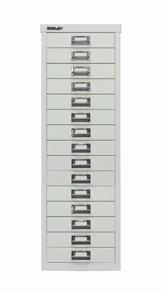 Bisley MultiDrawer™, 39-serie, DIN A4, 15 laden, lichtgrijs, L3915645