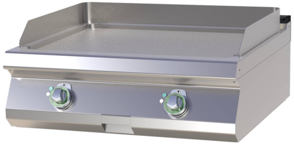 A&S Gastro elektrische grillplaat glad met 2 verwarmingszones, FTH-C-708E