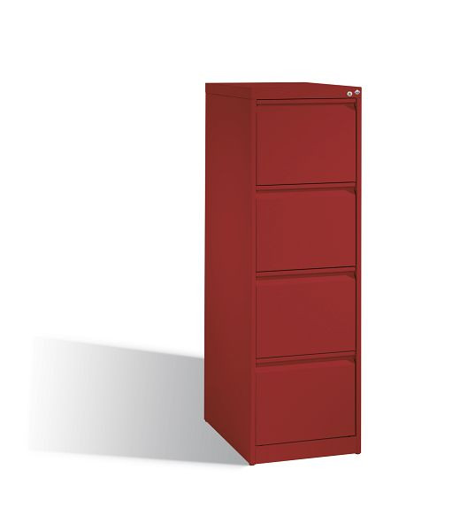 C+P hangarchiefkast Acurado, H1357xB433xD590mm, kleur: robijnrood, stuurstang, 12434-311 S10021