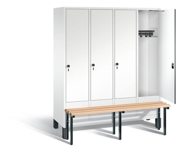 C+P garderobe Evolo, H1850xW1590xD815mm, kleur: verkeerswit / decor wit, 48030-42 S10126
