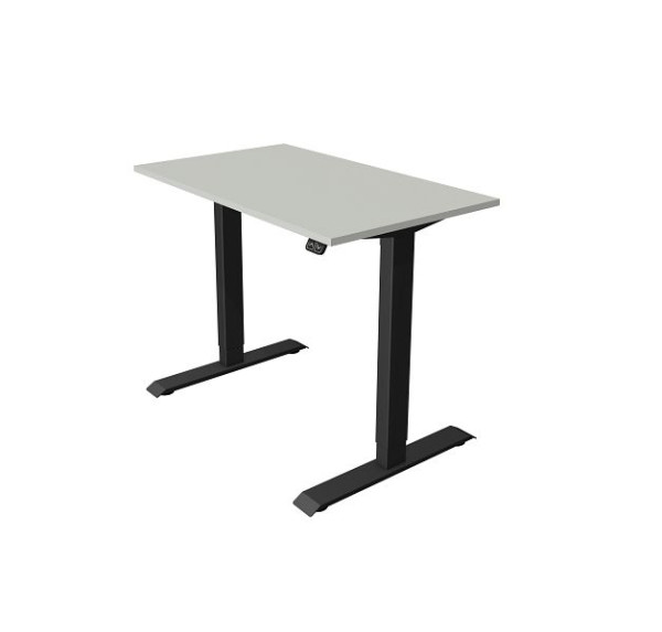 Kerkmann compacttafel B 1000 x D 600 mm, elektrisch in hoogte verstelbaar van 740-1230 mm, lichtgrijs, 10180111