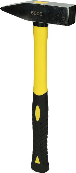KS Tools roestvrijstalen monteurshamer met glasvezelsteel, 500 g, 964.2041