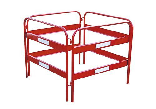 Schake mangatbeschermingsrooster, rood, 1,00 m breed, 2-delig, opklapbaar, 286177