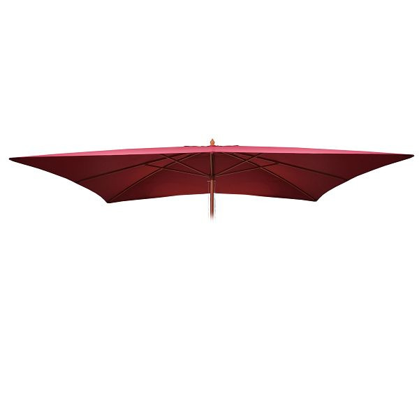Mendler vervangende hoes voor Florida houten parasol, parasolhoes, tuinparasolhoes, 2x3m 6kg, bordeaux, 81659
