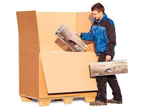 TransPak golfkartonnen vouwdoos 3-wandig, binnenmaat 1170 x 770 x 980 mm, kwaliteit 2.91ACA, verpakking: 10 stuks, 299424