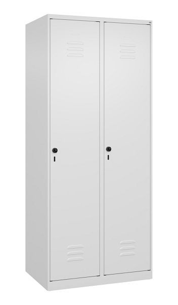 C+P luierkluis Classic PLUS met middenwand, 2 vakken, 1850x800x500mm, 9016/9016, veiligheidsdraaigrendel, 080000-22F S10016