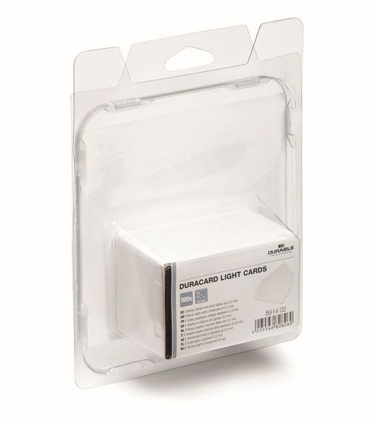 DURABLE DURACARD-kaart Lichte plastic kaarten, verpakking van 100, 891402