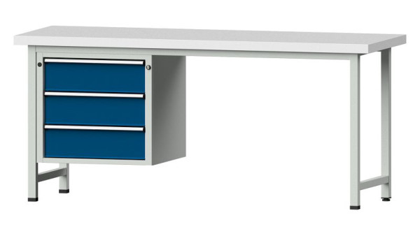 ANKE werkbanken combinatie werkbank, model 726 V, 2000 x 700 x 900 mm, RAL 7035/5010, KSP 50 mm, 410.751