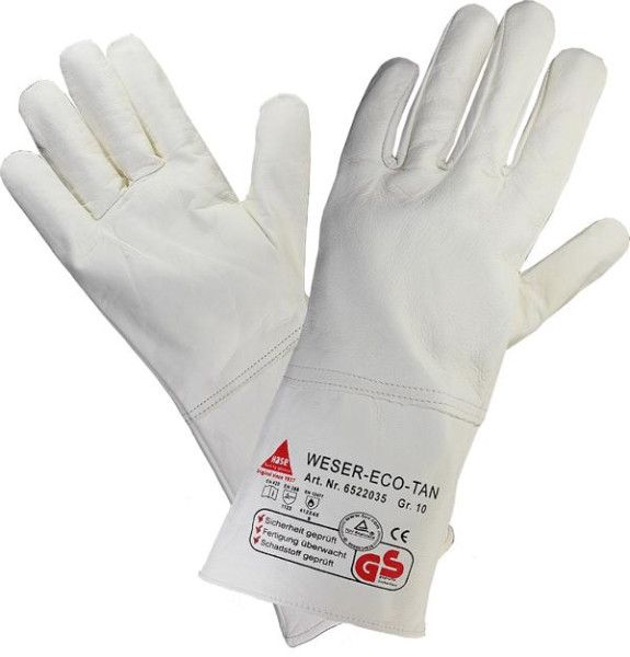 Hase Safety WESER ECO-TAN® long, Schweisserhandschuhe, Ziegennappa, Größe: 10, VE: 10 Paar, 6522035-10