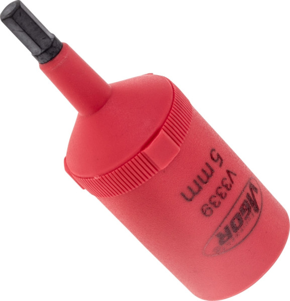 VIGOR VDE-schroevendraaierbit, hol vierkant 12,5 mm (1/2 inch), binnenzeskantprofiel, 5 mm, V3339