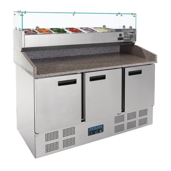 Polar toonbank gekoelde pizza- en saladetafel 368L, CN267