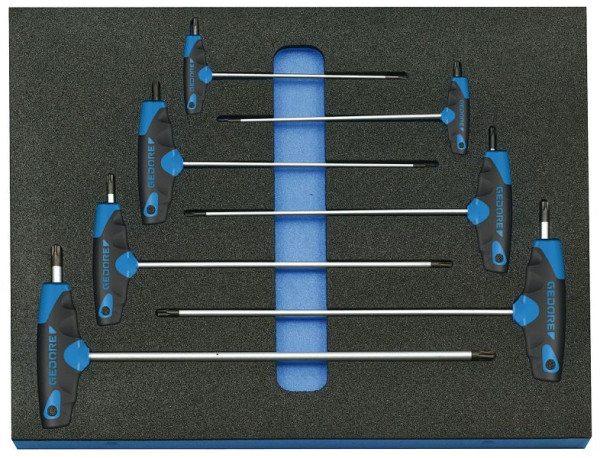 GEDORE controle-inzetstuk met assortiment haakse schroevendraaierset, 2016567