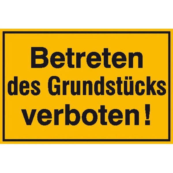 Stenen HGS bord ter identificatie van eigendommen, het betreden van het pand is verboden!, 250 x 150 mm, 11.5596