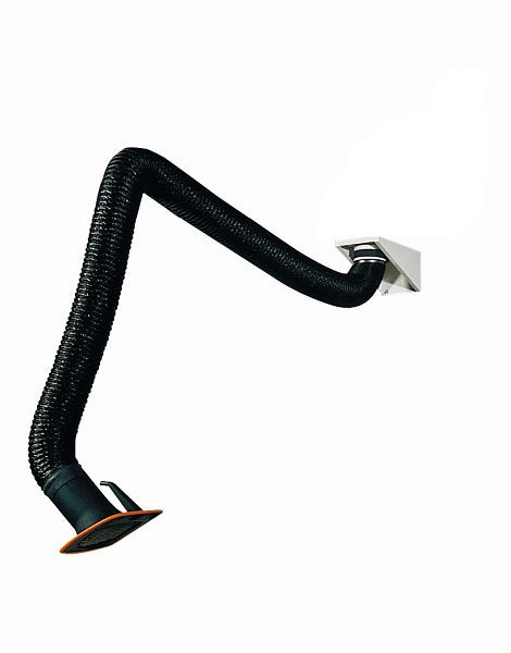 ELMAG zuigarm in slanguitvoering, 2 meter, Ø 150mm, inclusief afzuigkap en wandhouder (typenr. 79 002), 55546