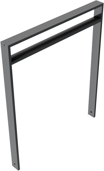 Schake armleuning van staalbuis, rechthoekige buis, 80 x 20 mm, met dwarsbalk (kleine afstand), totale breedte: 1000 mm, gecoat, 459_110B