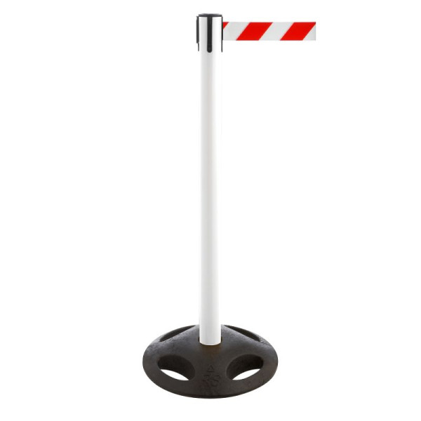 Stein HGS HGS personengeleidingssysteem -P-Line Utility-, wit, rood/wit diagonaal (gearceerd), met magnetisch banduiteinde, 12828m-1304