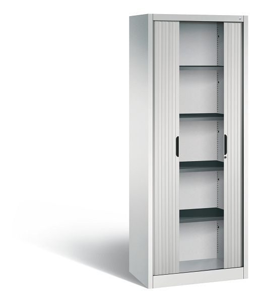 C+P rolluikkast Omnispace, H1980xB800xD420mm, kleur: lichtgrijs, verzonken greep, 5 OH, 3201-00 S10049