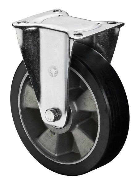 BS rollen transportrol, vaste rol, wielbreedte 40 mm, wiel-Ø 125 mm, draagvermogen 200 kg, gegoten polyurethaan, aluminium wiellichaam, kogellager, LS410.B91.125