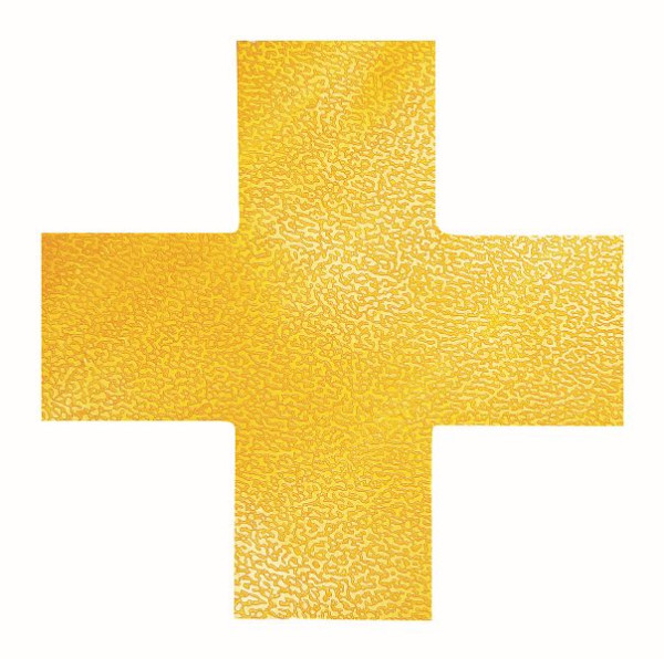 DURABLE parkeerplaatsmarkering in de vorm van “kruis”, geel, verpakking van 10, 170104