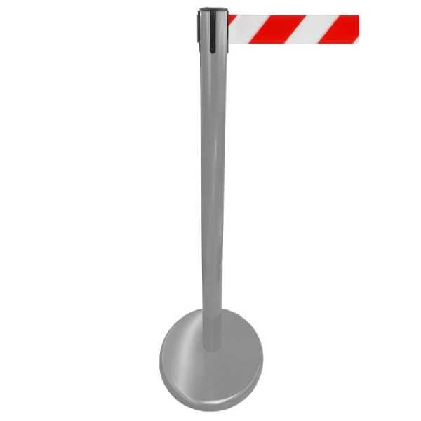Stein HGS HGS personengeleidingssysteem -P-LINE Future-, metaal/antraciet, rood/wit diagonaal (gearceerd), met riemeindstuk (standaard), riemlengte: 2,3 m, 12792-1302