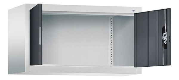 C+P bovenkast Acurado, H500xW930xD400mm, kleur: lichtgrijs / zwartgrijs, verzonken handgreep, 9264-000 S10225