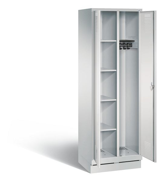 C+P reinigingsmiddelenkast Evolo, H1800xB610xD500mm, kleur: lichtgrijs, 48160-20 S10066