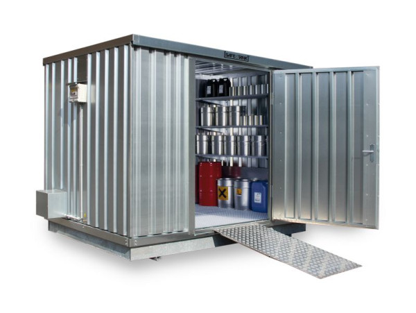 SÄBU SAFE Tank 1000 (buiteninstallatie), verzinkt, gemonteerd, 3.350 x 2.170 x 2.310 mm
