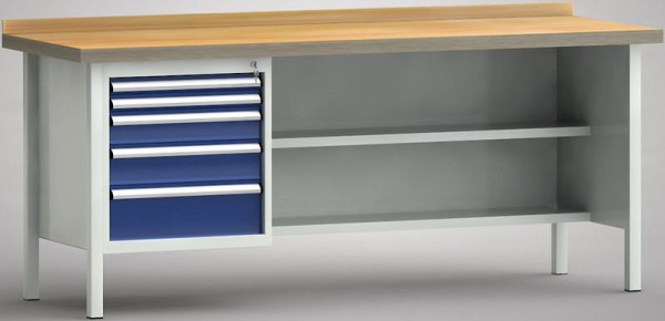 KLW standaard werkbank - 2000 x 700 x 840 mm L x D x H, WS138N-2000M40-E1652