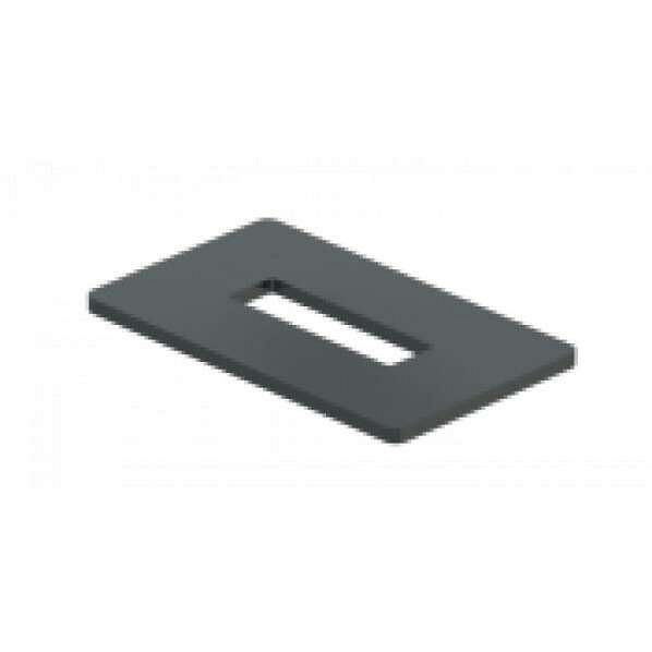 Schake vloerrozet voor platstaal 50x12mm, lengte: 160mm breedte: 95mm, thermisch verzinkt, 450R