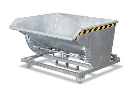 RR Industrietechnik zijkantelcontainer van staal, 750 liter inhoud, verzinkt, 145033