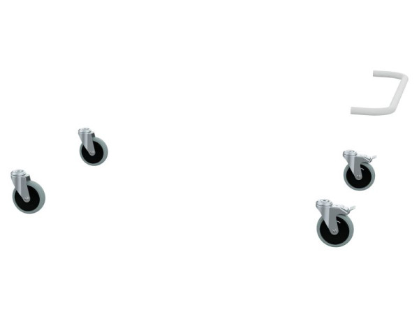 Bedrunka + Hirth verrijdbaar opzetstuk, ø125 mm met handgreep, draagvermogen 400 kg, 04.KWBM125
