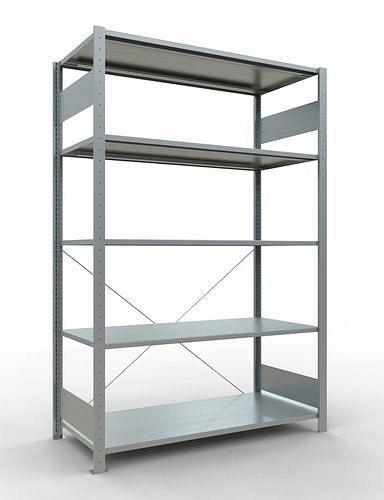 Schulte legbordstelling, basisveld, 5 opbergniveaus, kruisschoor, vakbelasting 150 kg, 1360 x 636 x 2000 mm, 278719