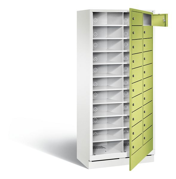 C+P wasautomaat Evolo, H1800xW810xD500mm, kleur: verkeerswit / virid green, 48160-210 S10175