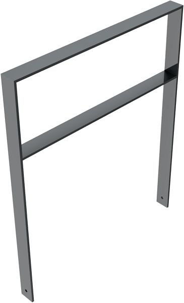 Schake leunbeugel van platstaal 80 x 12 mm, met dwarsbalk, totale breedte: 1000 mm, thermisch verzinkt en gecoat DB 703, 453_100B