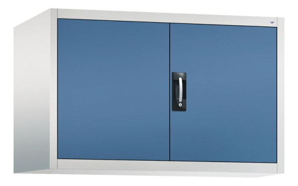 C+P bovenkast Acurado, H790xB1200xD600mm, kleur: lichtgrijs / verre blauw, verzonken handgreep, 9495-009 S10002