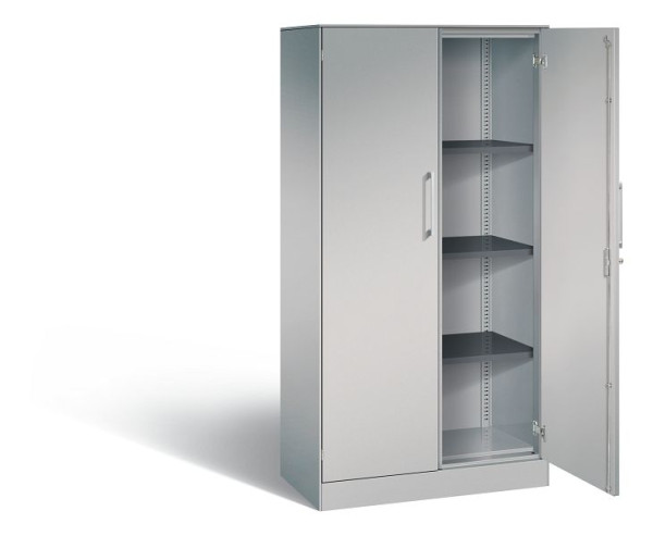 C+P vleugeldeurkast Asisto, H1635xB800xD435mm, kleur: wit aluminium, beugelgreep, 4 OH, 141013-000 S10121