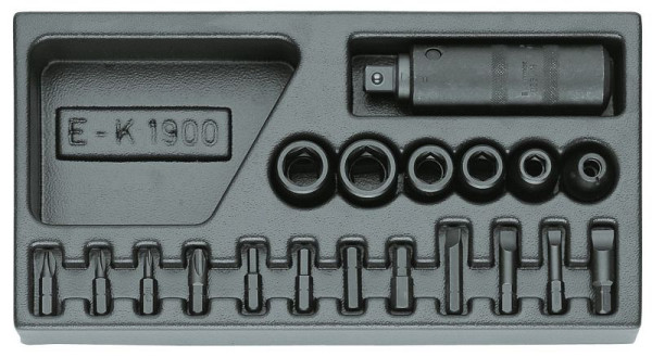 GEDORE systeeminzet leeg, schroefverwijderaarassortiment 1/2'', 1402722