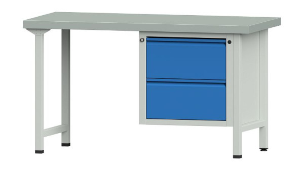 ANKE werkbanken combinatie werkbank, model 711 E, 1500 x 700 x 850 mm, RAL 7035/5012, ZBP 50 mm, 510.547