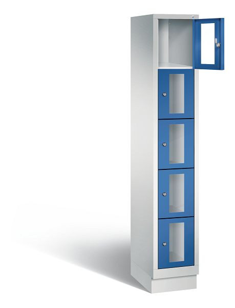 C+P lockerkast Classic, H1800xB320xD500mm, kleur: lichtgrijs / gentiaanblauw, 8020A105 S10002