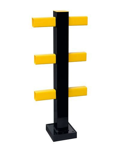 DENIOS Standpfosten aus Stahl, für Hybridgeländer, Mitte/Anbau, kunststoffbeschichtet, 271634