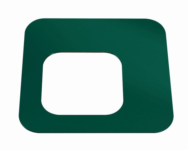 Design afvalbak PURE ELEGANCE deksel + pictogram groen, B 385 x D 385 x H 5 mm, 392021