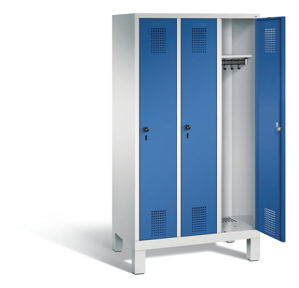 C+P schoolkluis Evolo, H1650xB900xD500mm, kleur: lichtgrijs / gentiaanblauw, 480106-30 S10029