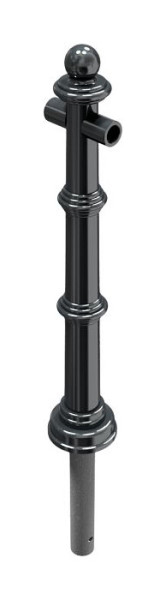 Schake aluminium stijl tuinpaal serie 495.01B, middenpaal voor bovenrail, 495_02B
