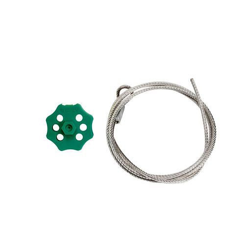 DENIOS Hex-Spin afsluitsysteem, dubbel, met groene kabel, 312007