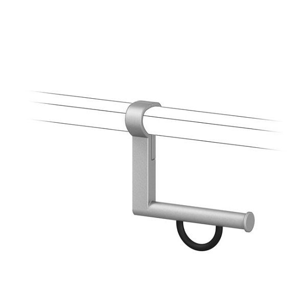 KEMMLIT Cavere papierrolhouder 120 voor hoekgreep, zilver, 251.446